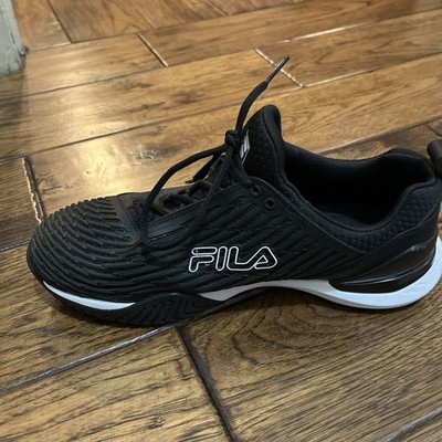 Fila Speedserve Energized Tennis Mens 8.5 Black Court Shoes