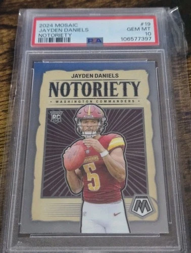 2024 Panini Mosaic - Notoriety Jayden Daniels #19 (RC) PSA 10 ROOKIE