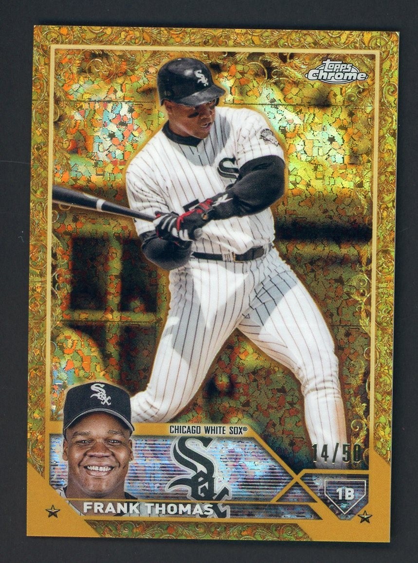 2023 Topps Chrome Gilded Gold Mini Diamond Frank Thomas White Sox HOF 14/50