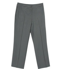 TALBOTS PETITE Gray WOOL BLEND Mid-Rise POCKETS Straight Leg HERITAGE PANTS 8P