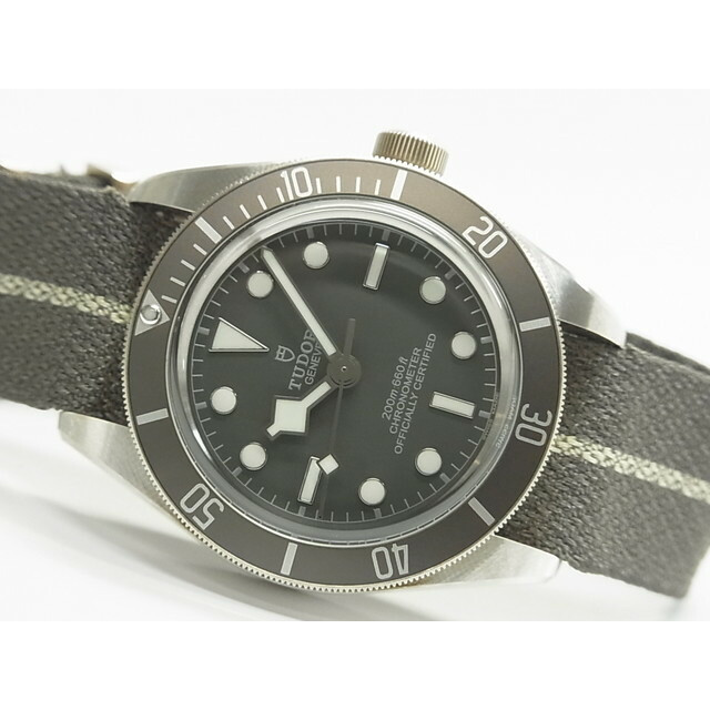 TUDOR ブラックレザー 時計ケース 非売品 TUDOR WATCH BLACK BAY FIFTY-EIGHT 79010SG SILVER 925 CASE
