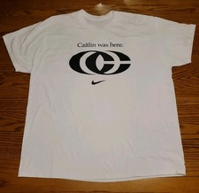 Caitlin Clark Nike Logo CAITLIN WAS HERE Indiana Fever T Shirt Game Giveaway XL