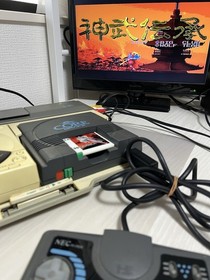 【TESTED】 NEC PC Engine Console System + CD ROM 2 + Controller Pad