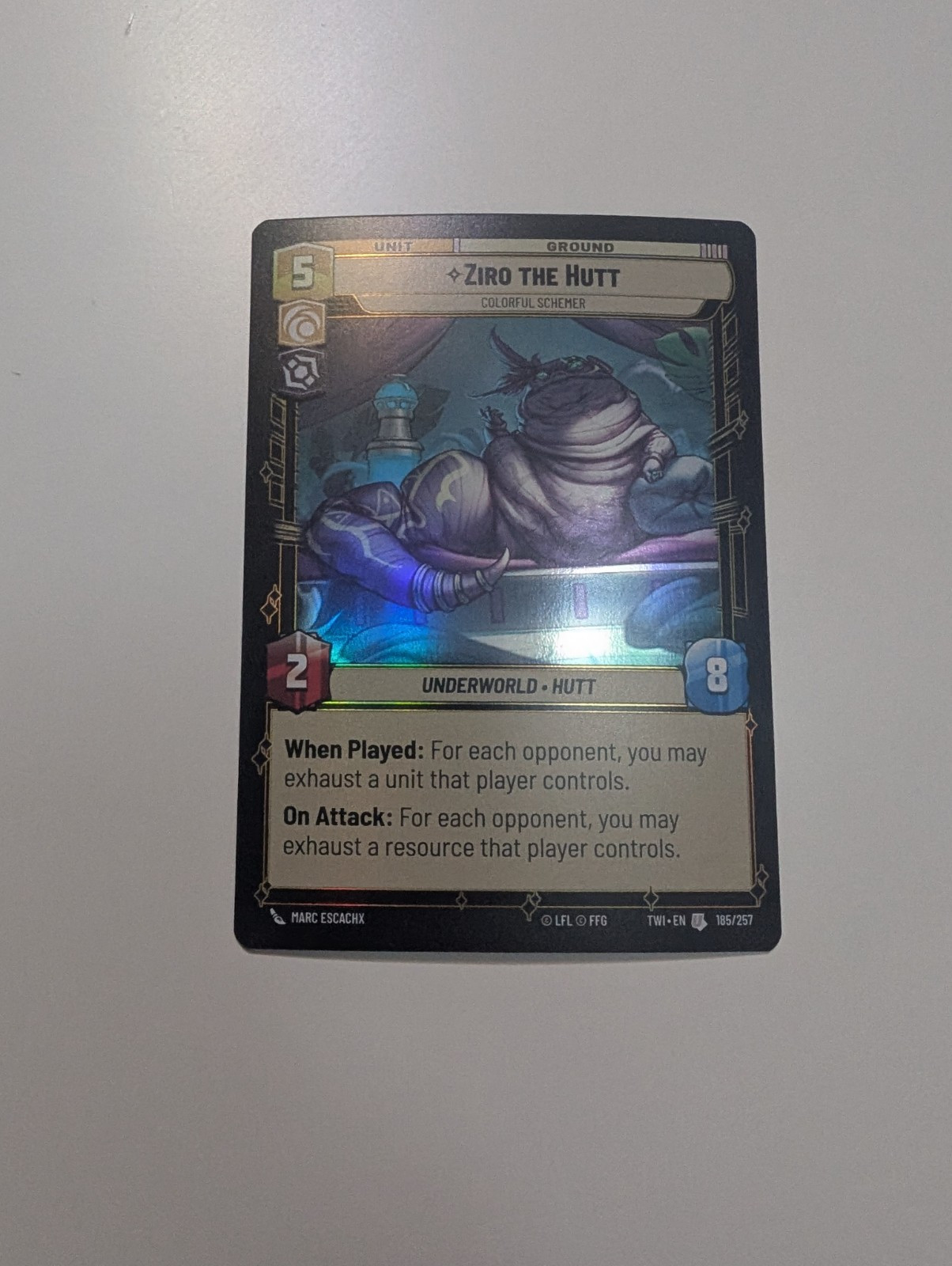 Star Wars: Unlimited - Ziro The Hutt (Foil)- Twilight of the Republic NM/M Cond