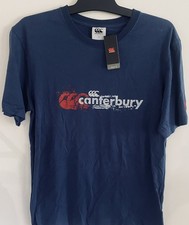 Canterbury Shirt Mens Large Navy CCC Logo Rugby Graphic Casual T-Shirt Tee