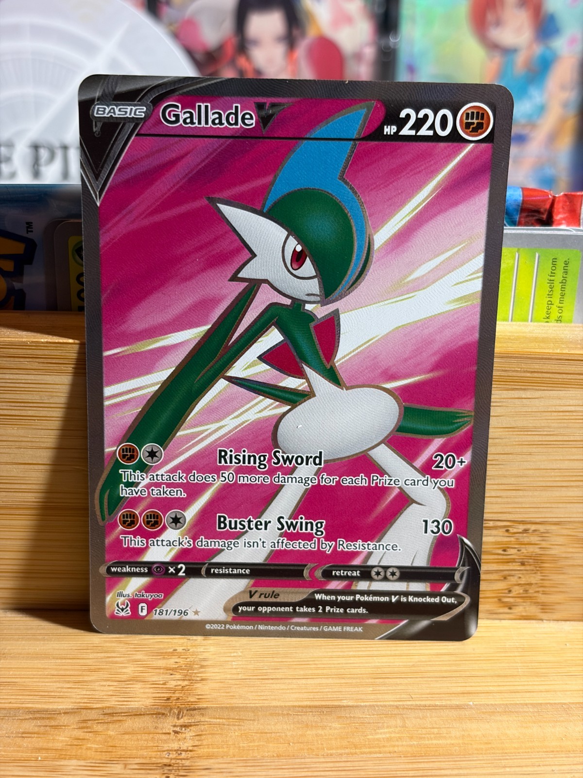 GALLADE V 181/196 SWSH Lost Origin Full Art Holo Pokemon TCG Near Mint