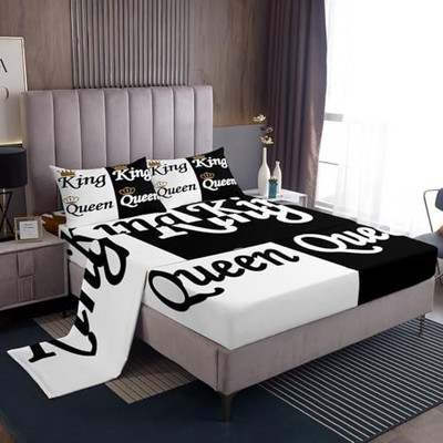  Mr Mrs Sheet Set Adults Couple Lover Comforter Set for Adults Ultra Soft 