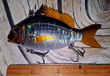 #2 KINGDOM 1pc Realistic Snapper Sinking Trolling,Jigging Lure GOLD Silver Mylar
