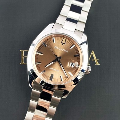Bulova Surveyor 96B470 Automatic 39mm Brown Dial Stainless Steel Men's Watch