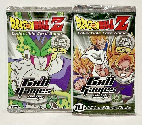 2x DBZ CCG CELL GAMES SAGA DRAGON BALL Z SCORE BOOSTER PACK 2002 VINTAGE SEALED