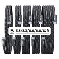Lisen Usb C Cable 5 Pack Usbc To Usbc Cable Multiple Lengths