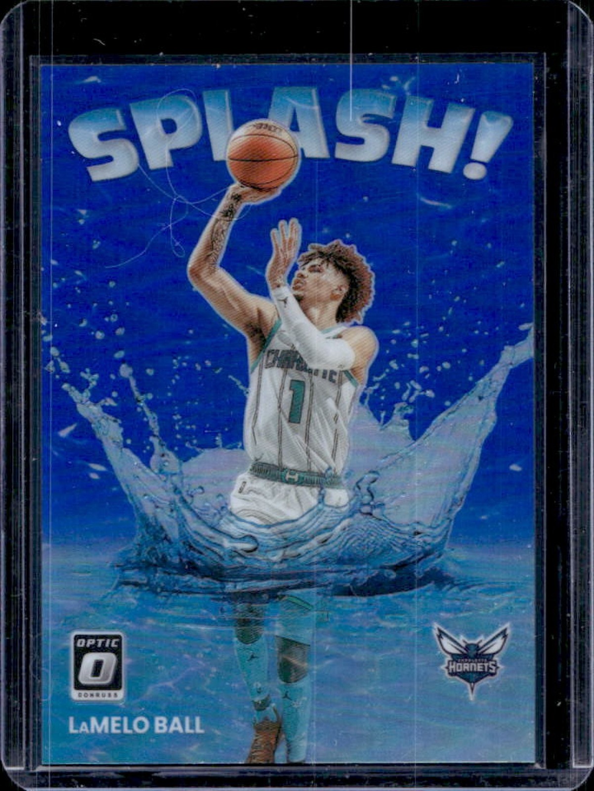 2022-23 Panini Donruss Optic LaMelo Ball Splash! Blue #/85 Hornets