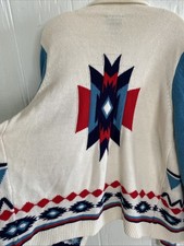 Wrangler Retro Women s South Western Native Oversized Medium Cardigan Sweater