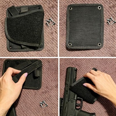 Tactical Hook & Loop Concealed Carry Pistol Gun Holster for Backpack / Desk Side