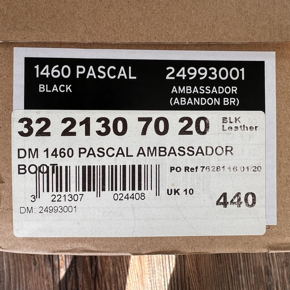 Dr Martens 1460 Pascal Ambassador Black Boots - UK Size 10 | eBay UK