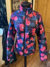 Mountain Warehouse Purple Multi Coloured Quilted Padded Jacket Size Uk 14