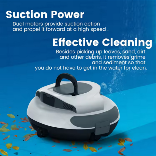 Swimming Pool Robotic Pool Cleaner Cordless Robotic Pool Vacuum Cleaner New - Picture 4 of 18