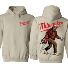Bigfoot Milwaukee Unisex Cotton Hoodie - Fuel Handle Chainsaw Tee for Men, Women