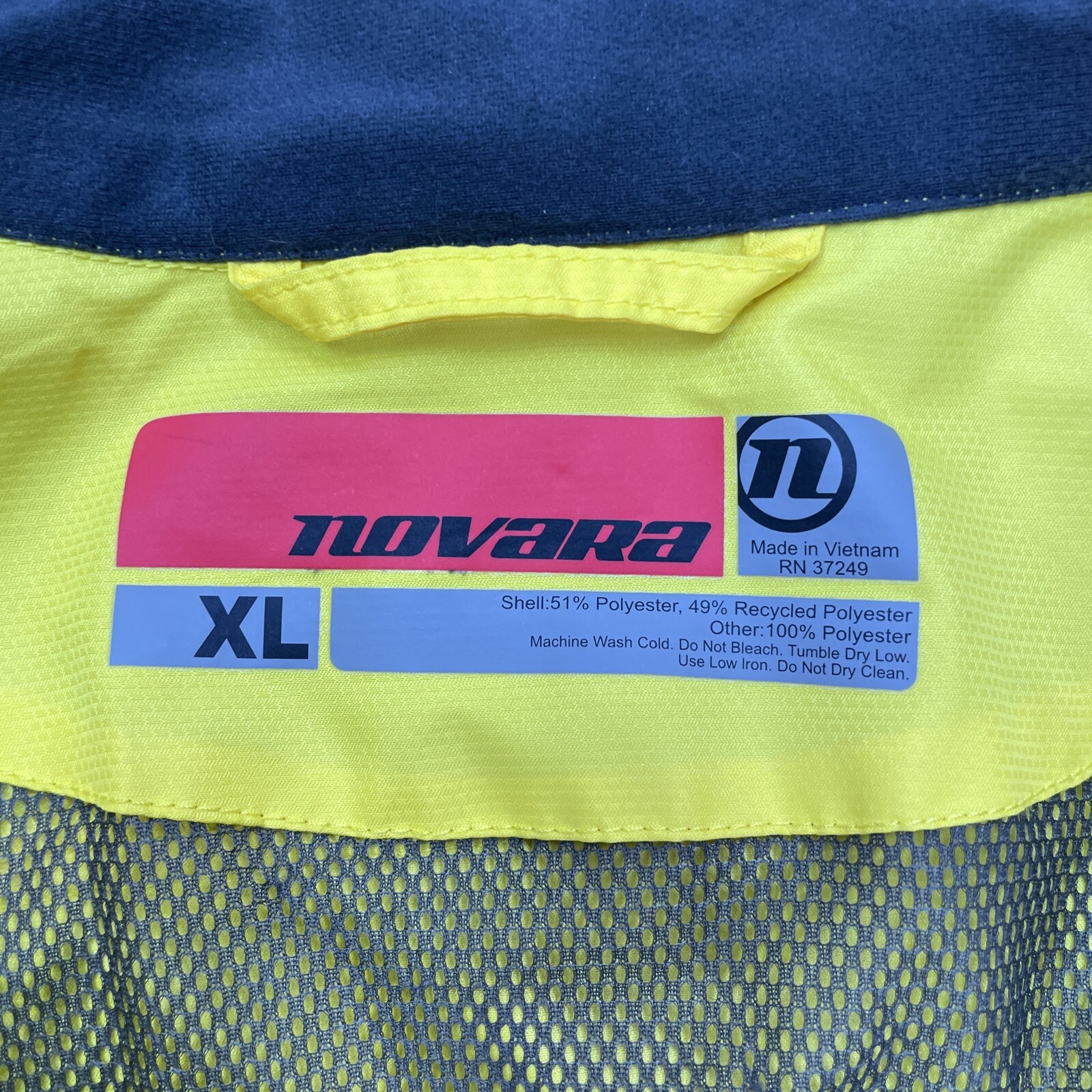 Novara Cycling Rain Jacket Waterproof Zip Off Sleeves Yellow Size XL eBay