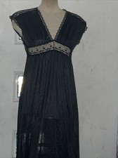 VTG SHEER MADNESS UNION MADE FULL LENGTH MAXI NIGHTGOWN NEGLIGEE USA MED