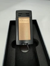 Xikar Ion Double Jet Flame Cigar Lighter - Black and Rose Gold - New