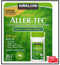 Aller-Tec 24 Hr Allergy Relief Cetirizine 365 Tablets Compare to Zyrtec 10 mg