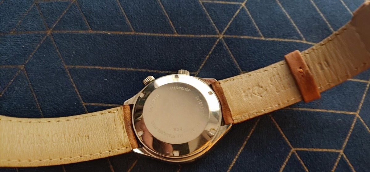 Montre Automatique Vintage Maty Avec Alarme - Années 1970 - Cadran Argenté - Occasion