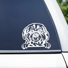 Peeking Shih Tzu Dog Vinyl Decal Sticker Car Truck Window Laptop