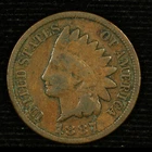 Indian Head Cent. 1887 Bronze. Good Circulated.  Lot # 9042-148-0087