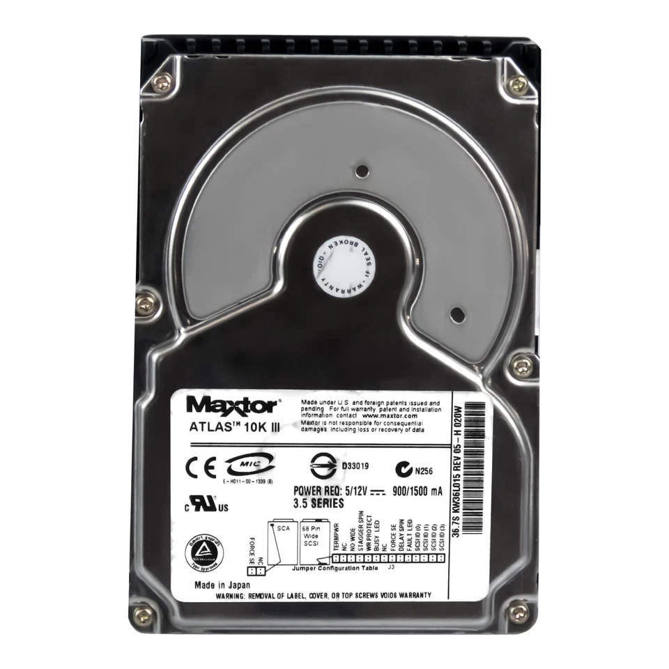 Hard Drive MAXTOR ATLAS 10K III KW36L015 36GB 10K 8MB SCSI U160 3.5'' - Image 3 of 3