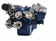 Big Block Ford Serpentine Pulley Kit Air Conditioning 429 460 BBF Sanden A/C