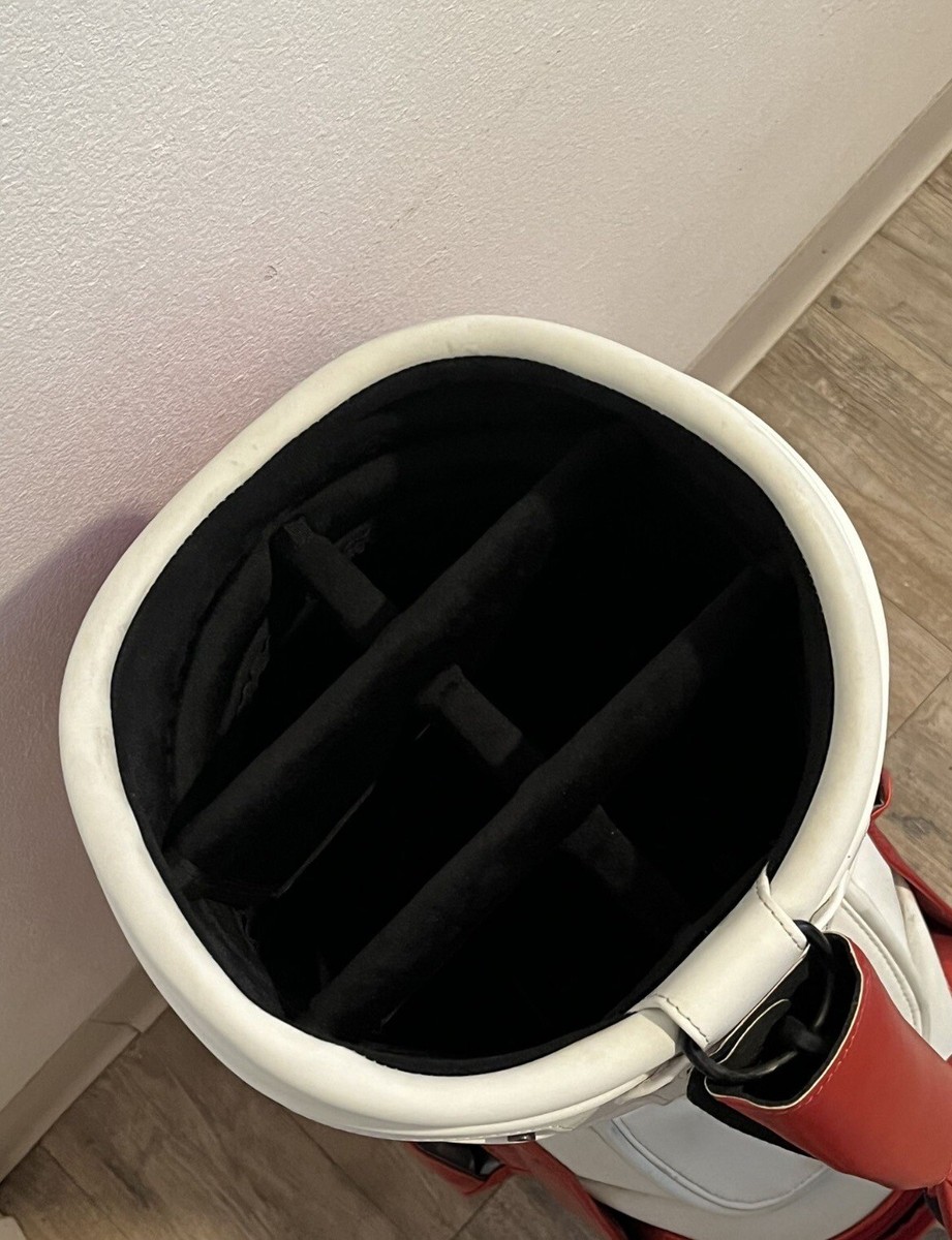 Nike Victory Red Speed VRS Golf Staff Bag White Red Strap Rain