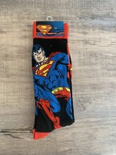 DC Comics Superman Novelty 2 Pair Sock Shoe Size 6-12 New
