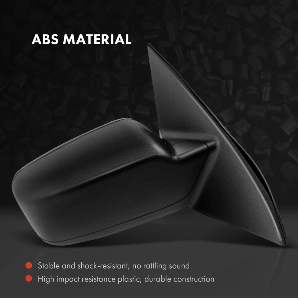 Espejo retrovisor negro pasajero con luz de charco para Ford Fusion 2006-2010 Mercury Milan Foto 3 de 4