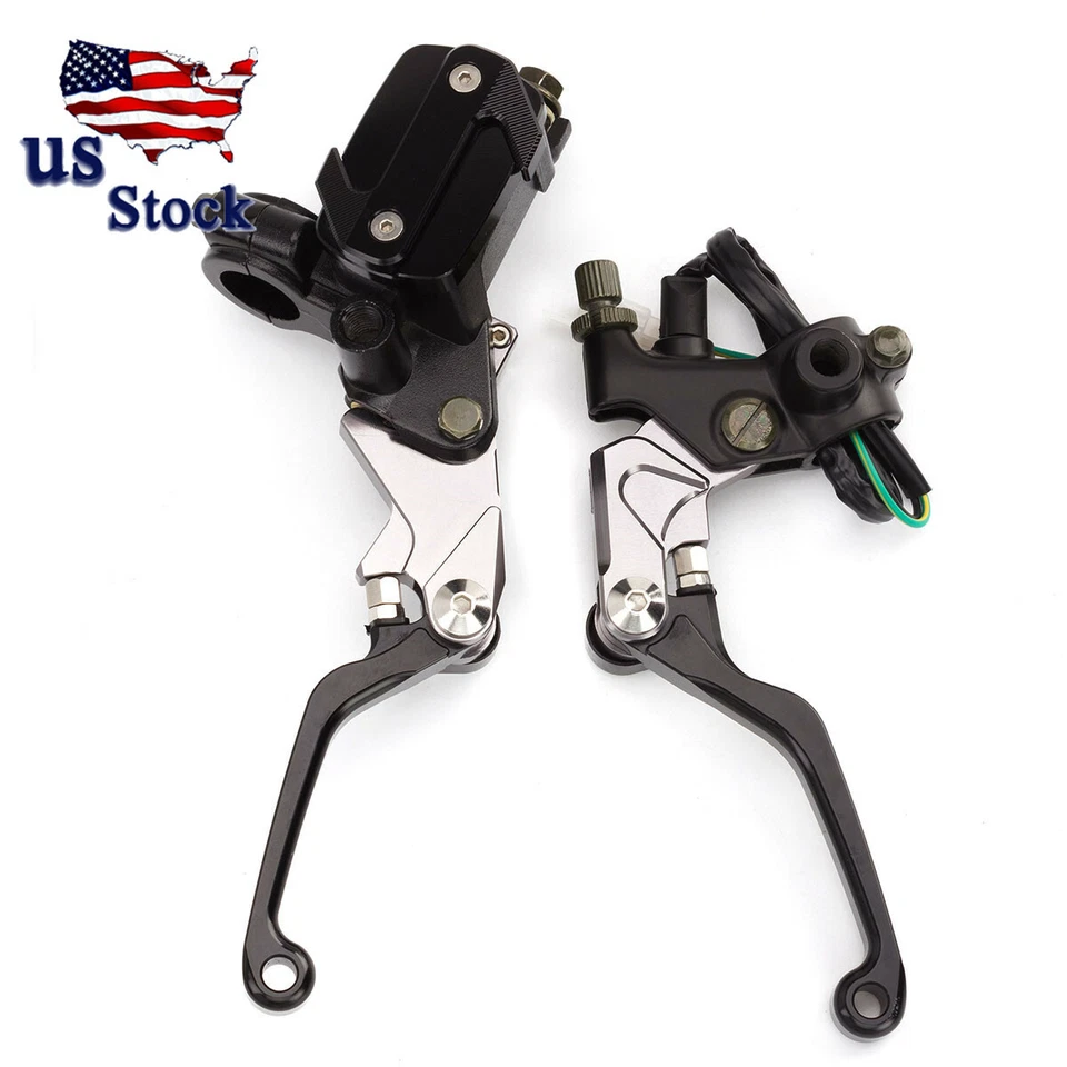 Palancas de depósito de cilindro maestro de freno negras para Honda CRF250X CRF450X 2005-2015 Foto 2 de 4