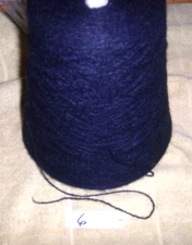 DELAINE BLACK ACRYLIC SHINY CONE YARN MACHINE/KNITTING /NEEDLEPOINT 10.2 OZ