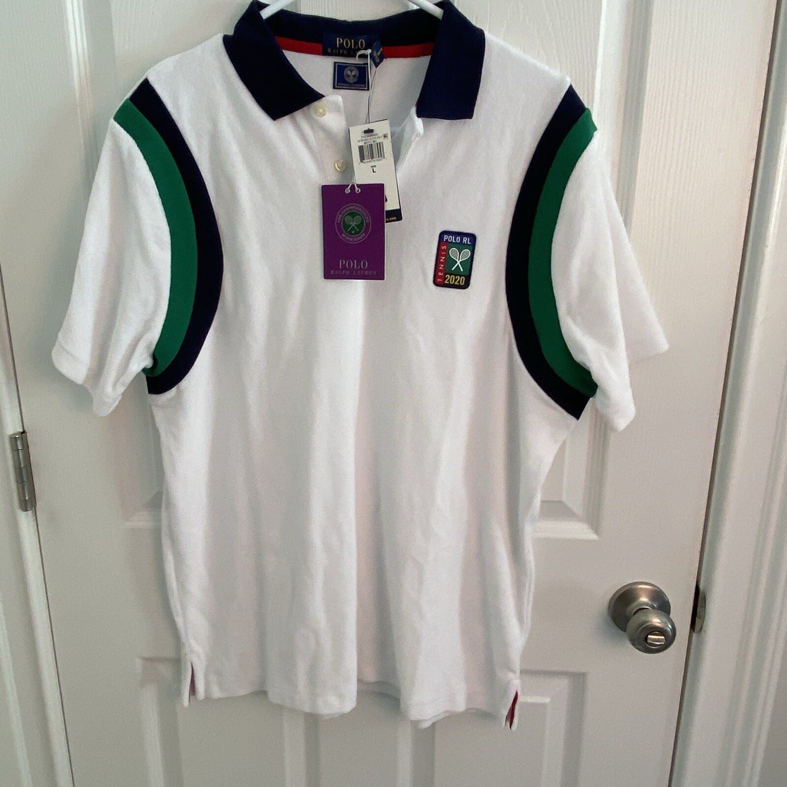 Camisa Polo Ralph Lauren Para Hombre Talla Grande 2020 Wimbledon Tenis Terry Francés Tela
