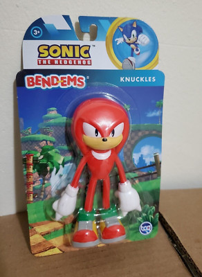 SEGA SONIC THE HEDGEHOG BENDEMS '' KNUCKLES'' BENDABLE POSE-ABLE COLLECTIBLE KIDS