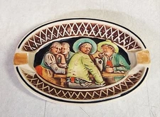 Vintage German Ashtray 2632 3 Men And Lady At Table