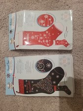 Set Of Two Needle Creations Embroidery Stocking Panels