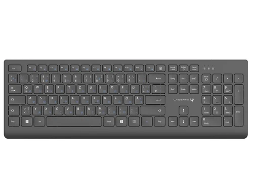 Lacerto® | Russisch-Deutsche/Ukrainische Kabellose 2,4 GHz Tastatur LUCER-DR614