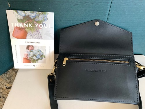 NUOVA borsa a tracolla/frittura Portland in pelle nera 3 in 1 - Foto 3 di 18