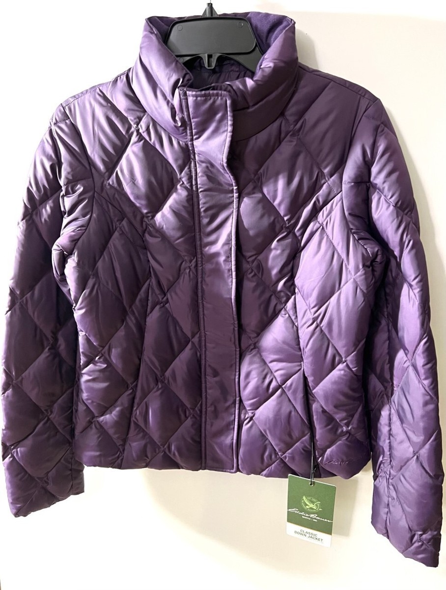 EDDIE BAUER Goose Down Classic Down Women Jacket S Bluish Purple