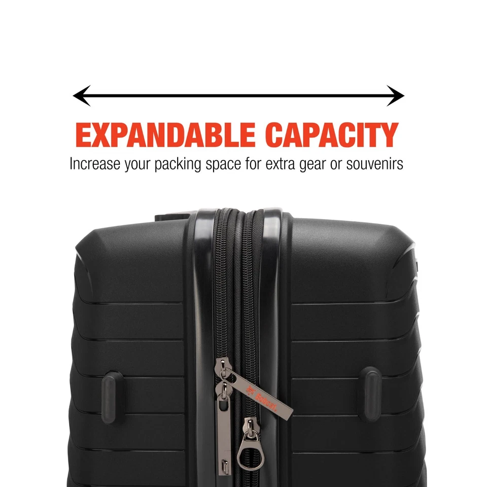 Juego de equipaje giratorio rígido expandible de 3 piezas para excavadora Bobcat con bloqueo TSA Foto 4 de 4