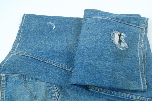 Vintage Levi's 506 Men's 36 x 27 (TAG'd 38/32) Straight Denim Jeans HOLES #W326 - Picture 8 of 9