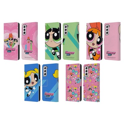 OFFICIAL THE POWERPUFF GIRLS GRAPHICS LEATHER BOOK CASE FOR SAMSUNG PHONES 4