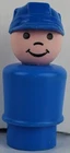Fisher-Price Vintage Little People Policeman Mailman Train Engineer - EUC