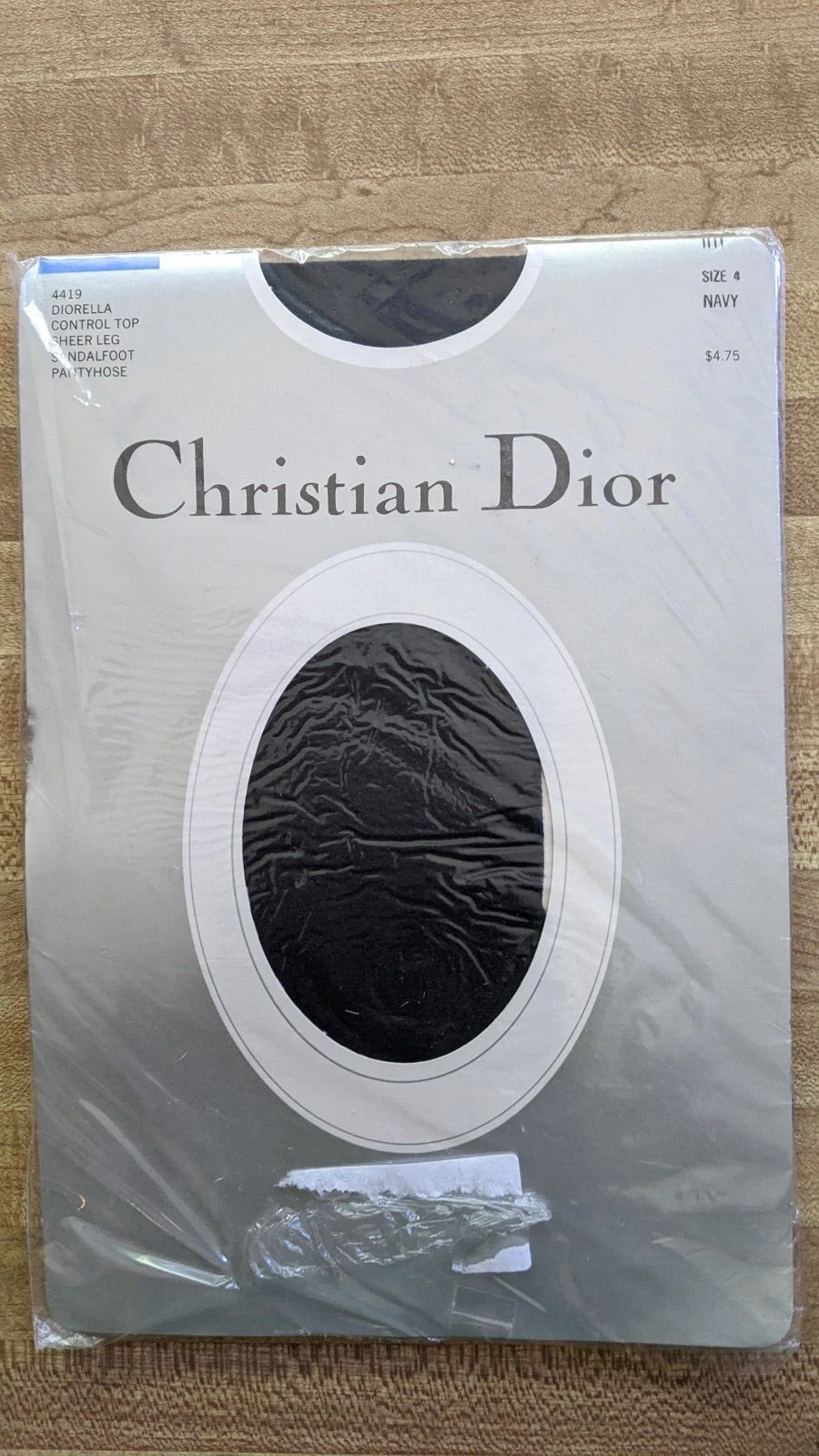 vintage Pantalon transparent Christian Dior Diorella pied de santal taille 4 marine