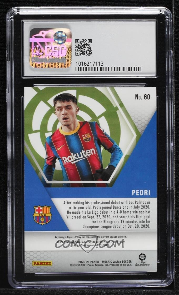 Pedri RC 2020-21 Panini Mosaic La Liga - #60 CSG 8.5 | eBay