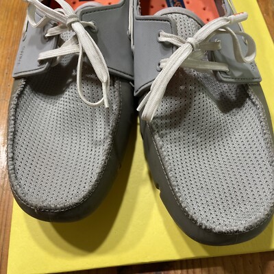 Swims White and Gray Loafers Slip-Ons Men’s SZ 8 Box1 SWIMS Men main image 4